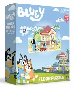 PUZZLE FLOOR 46PC BLUEY