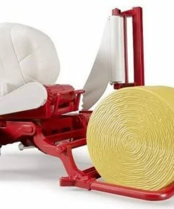 BRUDER 1:16 BALE WRAPPER W/OCHRE & BALES